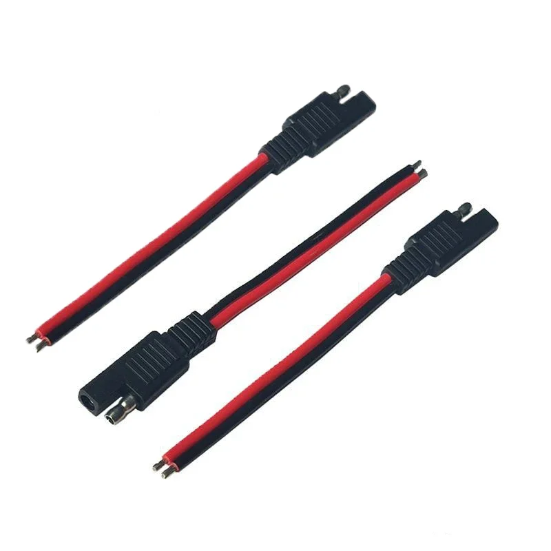 

3 Pcs 14AWG SAE Extension Cable 2-Pin SAE Quick Connector Disconnect Plug 20A Solar Battery Panel SAE Plug Wire 15cm