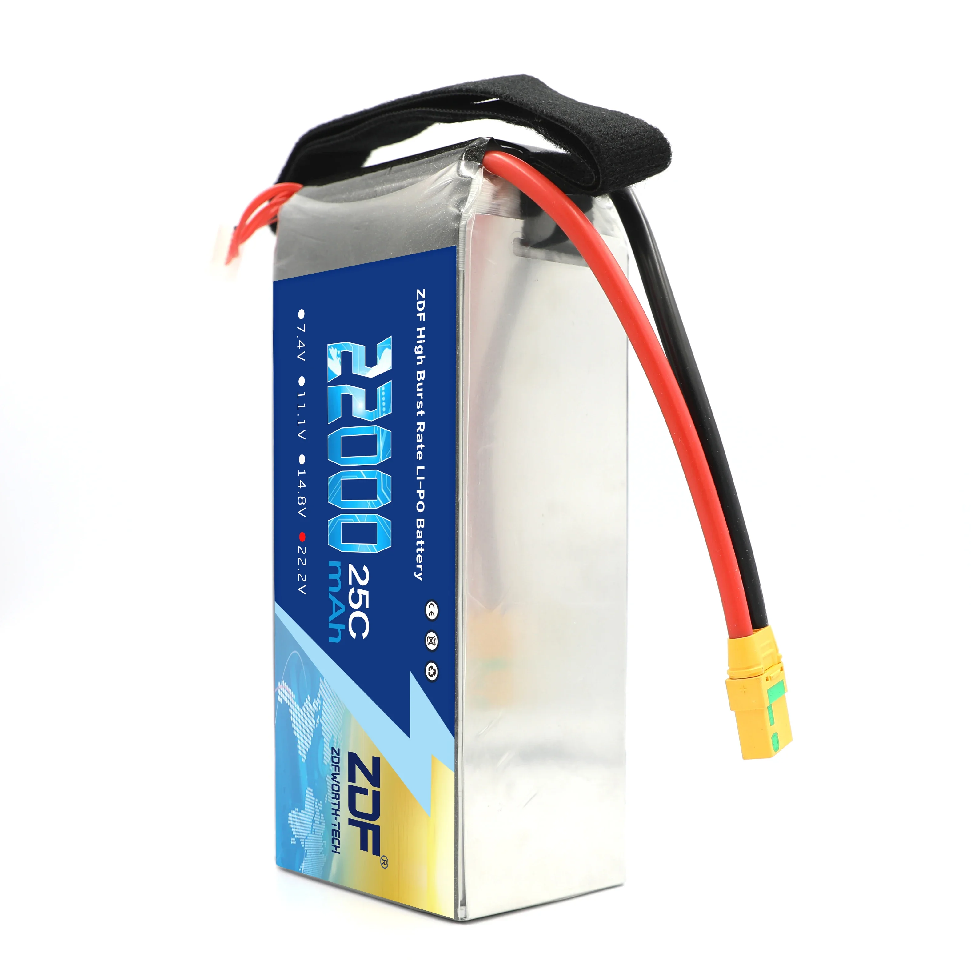 ZDF free shipping 6S 22.2V 10000mah 12000mah 16000mah 22000mah 28000mah 25C RC lipo battery pack