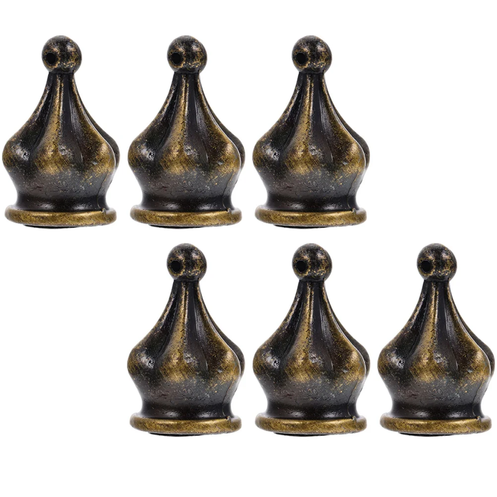 

6 Pcs Lamp Finials Decorative Chandelier Decoration Decorate Harp Shades for Table Lamps