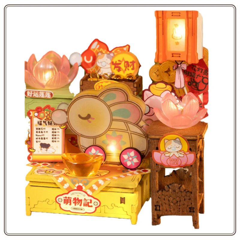 Modèle de construction en blocs de construction Rolife DIY, petite maison, jeu de poissons, mille lumières, chroniques Nanci, scène rétro chinoise, cadeau