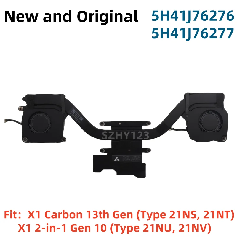 New Original CPU Cooling Fan Cooler Heatsink For Lenovo ThinkPad X1 Carbon 13th X1 2-in-1 Gen 10 Laptop 5H41J76276 5H41J76277