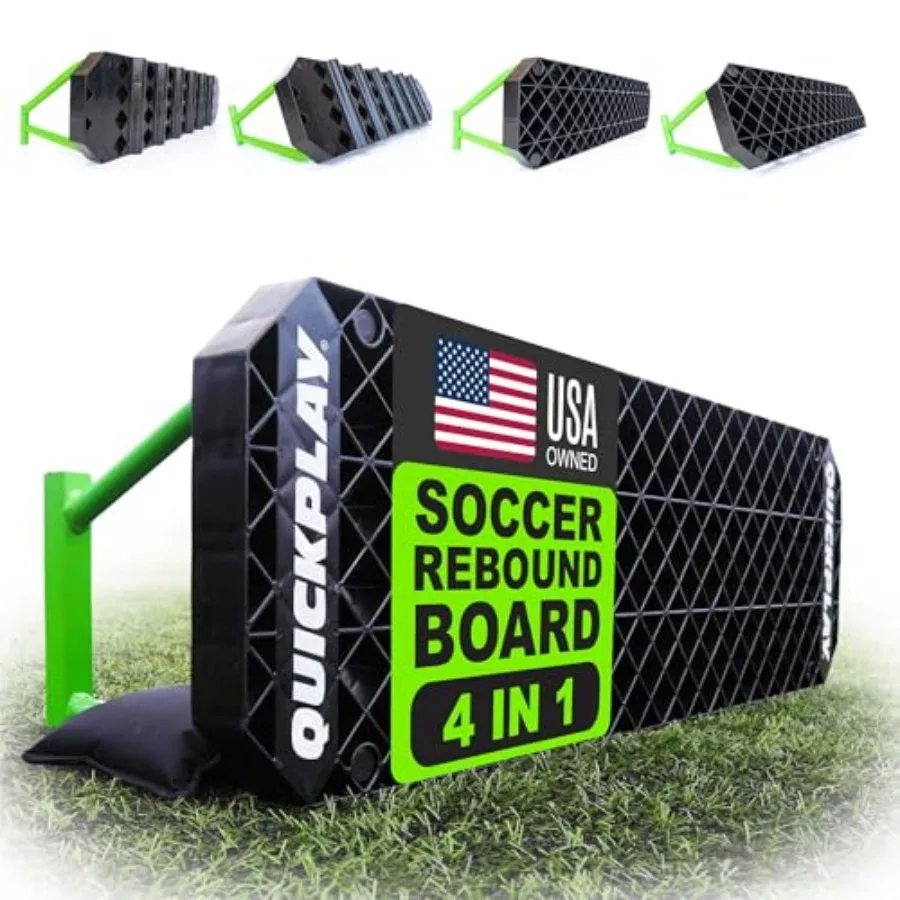 

Replay Station 4-в-1 футбольная плата для отскока — портативная плата для отскока на заднем дворе — двухповерхностный двухугольный футбольный боа