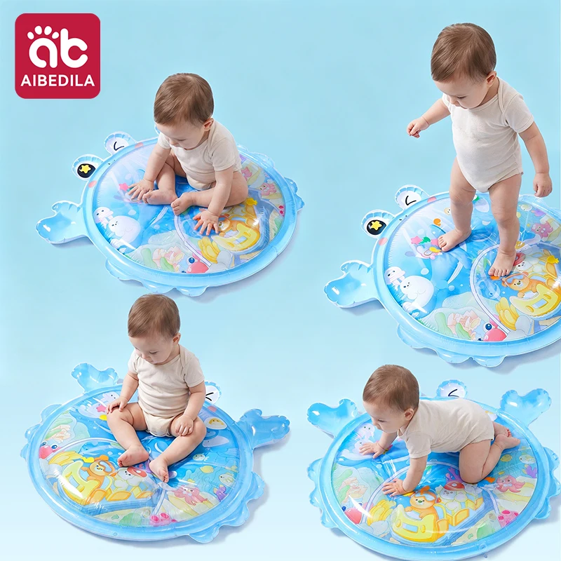AIBEDILA Inflatable Cooling Water Play Mat Baby Crawling Pad Tummy Time Toy for Toddler Indoor Outdoor Summer Games view 5