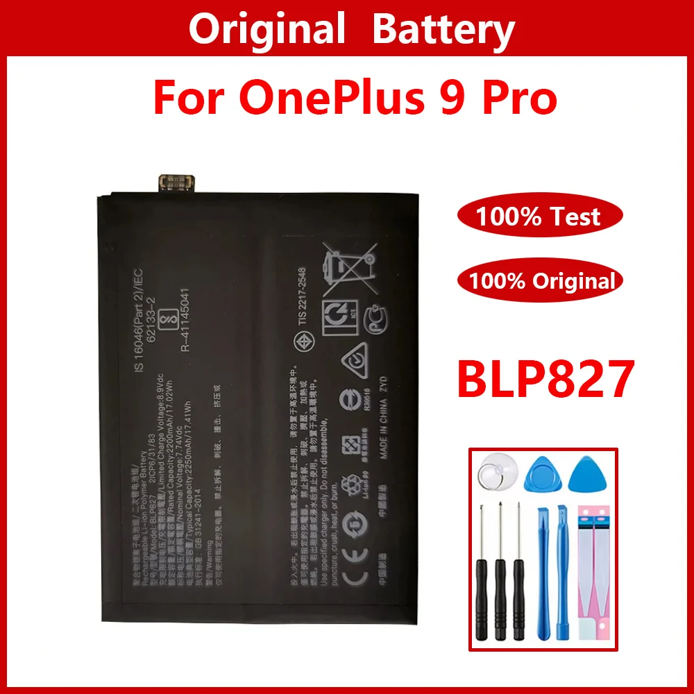 

100% Genuine Original BLP827 Battery For OnePlus 9Pro One Plus 9 Pro Replacement Batteries Batteria + Free Tools