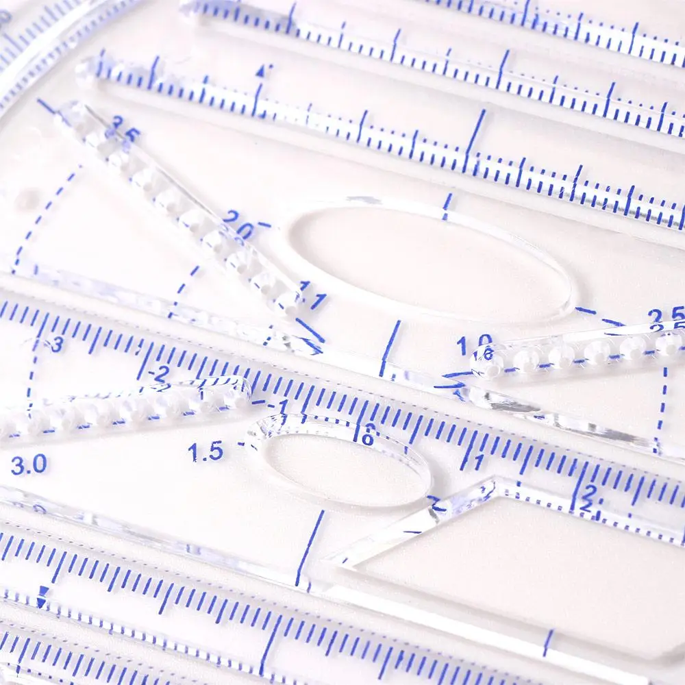 Ruler Stereo Template Geometric Drawing Template Circle Maker Drawing Ruler Springhall Angle Multifunctional Drawing Ruler