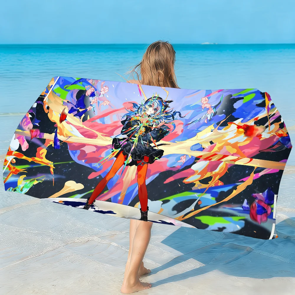 Singer H-Hoshimachi Suisei Towel Soft Lightweight Anti-Sand Large Beach Towel Quick-Drying Bath Sports Family