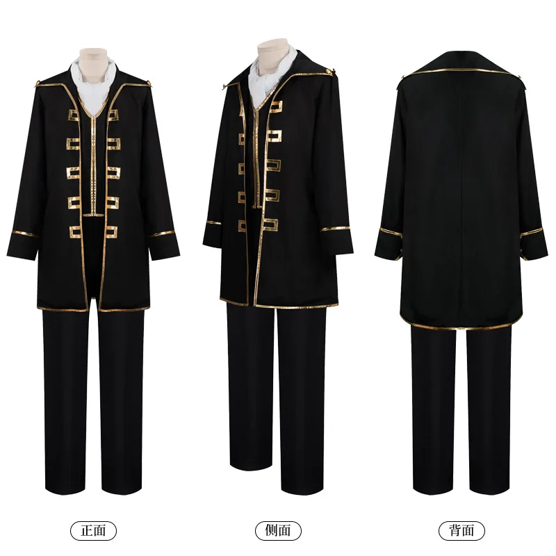 جينتاما هيجيكاتا توشيرو مجموعة أزياء تنكرية معطف السراويل وشاح قناع عين تأثيري الحدث أنيمي مانغا مخصص الزي للرجال