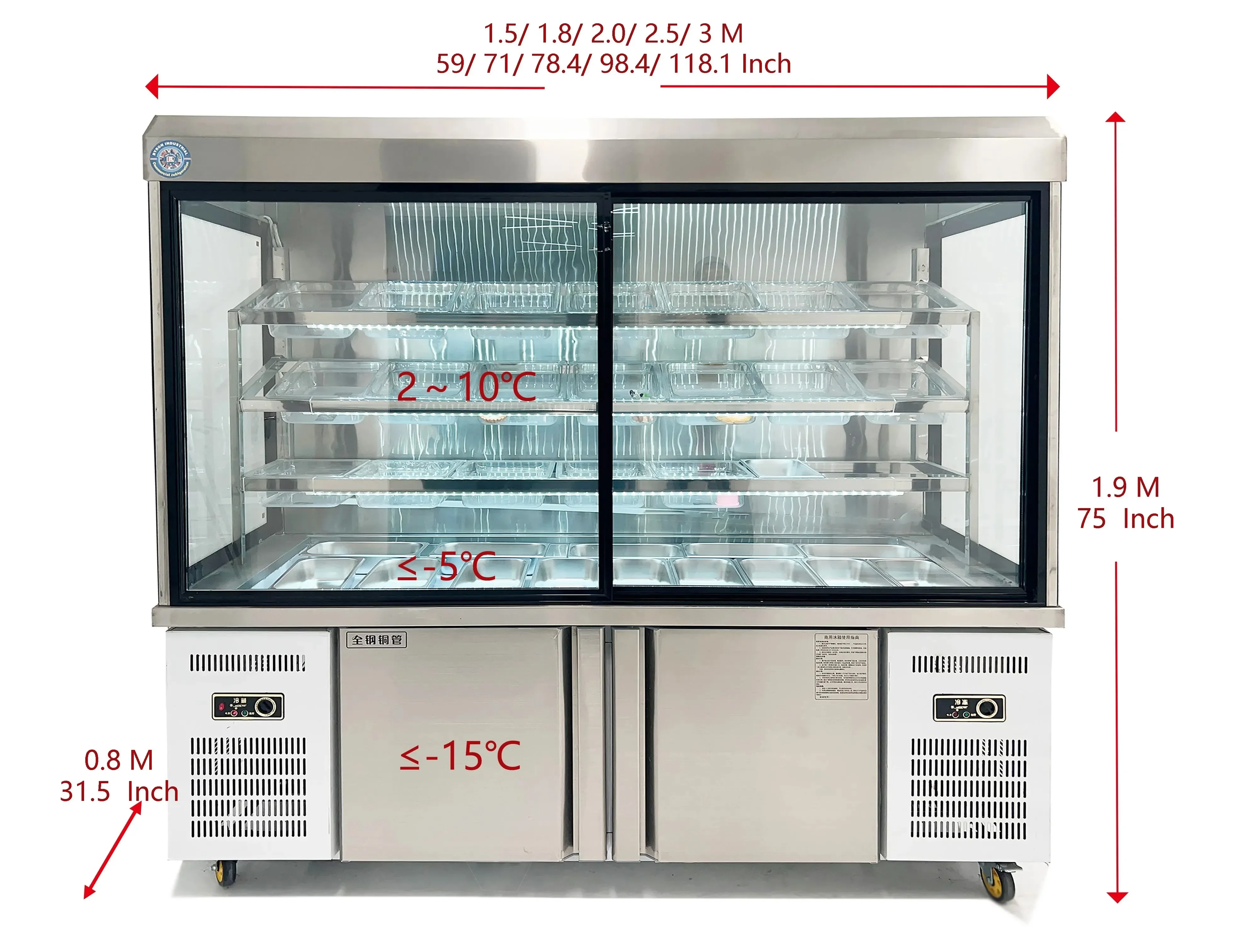 Venta al por mayor Malatang vitrina de mantenimiento fresco de verduras 1300L vitrina refrigerada de mantenimiento fresco