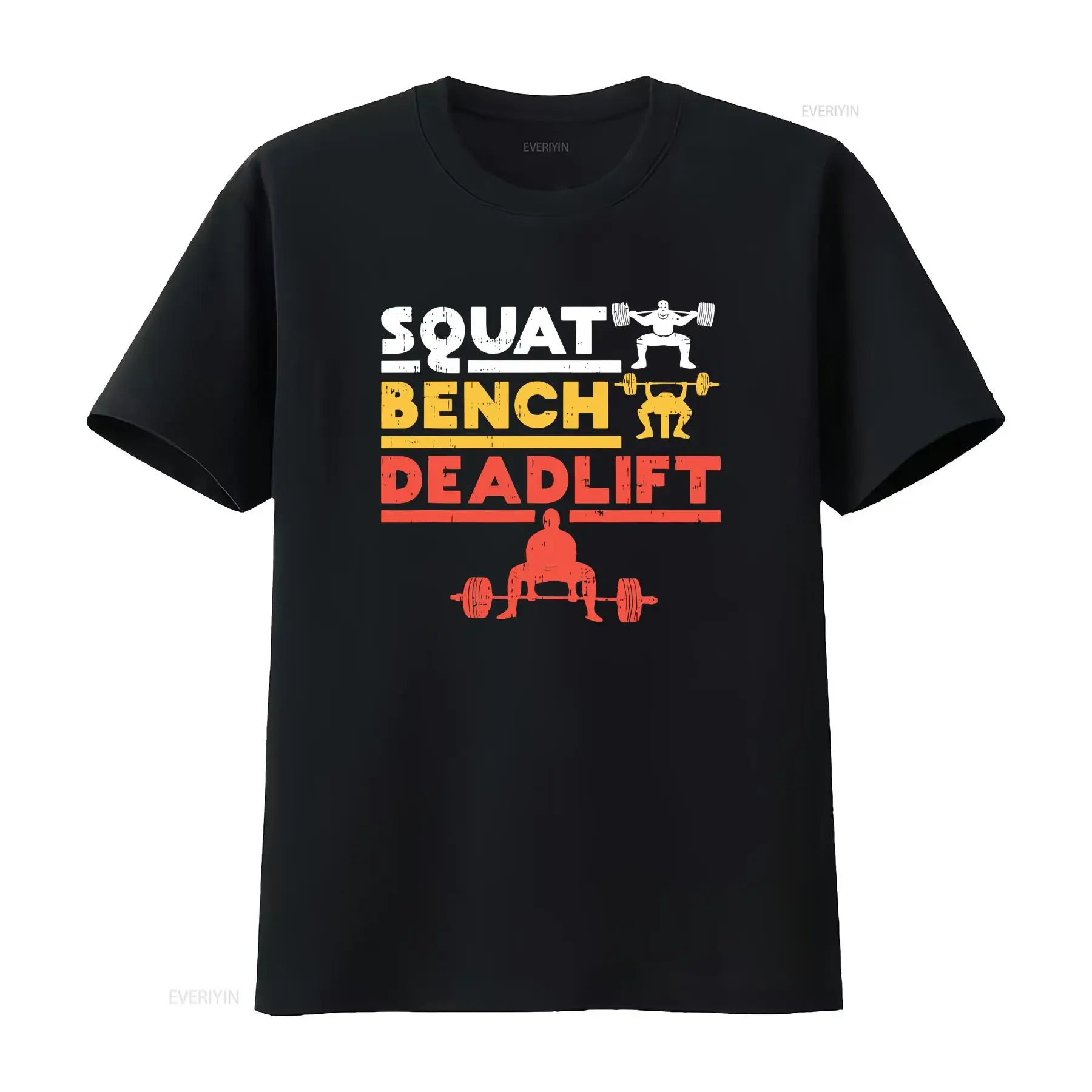 NEW LIMITED Powerlifting Squat Bench Deadlift FUNNY GIFT T Shirt Size S 5XL vintage Washed streetwear Stylish Versatile