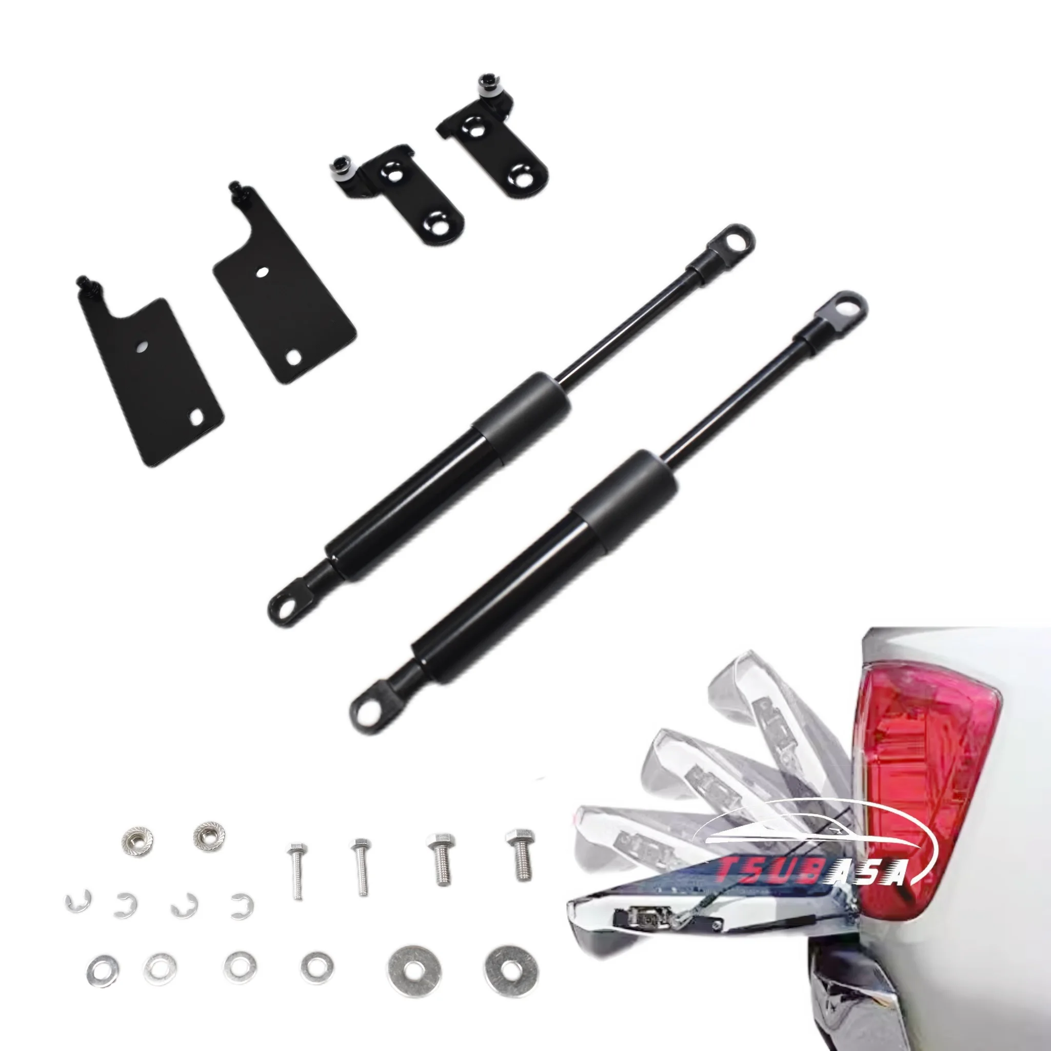 Kit de puntal de choque de asistencia para puerta trasera, 2 uds., para Toyota Hilux 8th 2015-2023 4x4, camioneta, puerta trasera, varilla