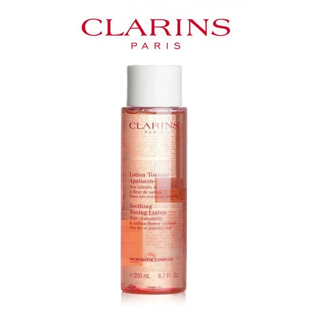 

Clarins Soothing Toning Lotion 200ml/6.6oz, with Chamomile & Saffron Flower Extracts, For All Skin Types, Original Skin Care