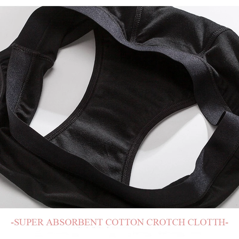 Culotte Menstruelle à 4 Couches en Fibre de Bambou et Coton, Slip Réutilisable, Sous-Vêtement Imperméable, Absorbant, Lingerie