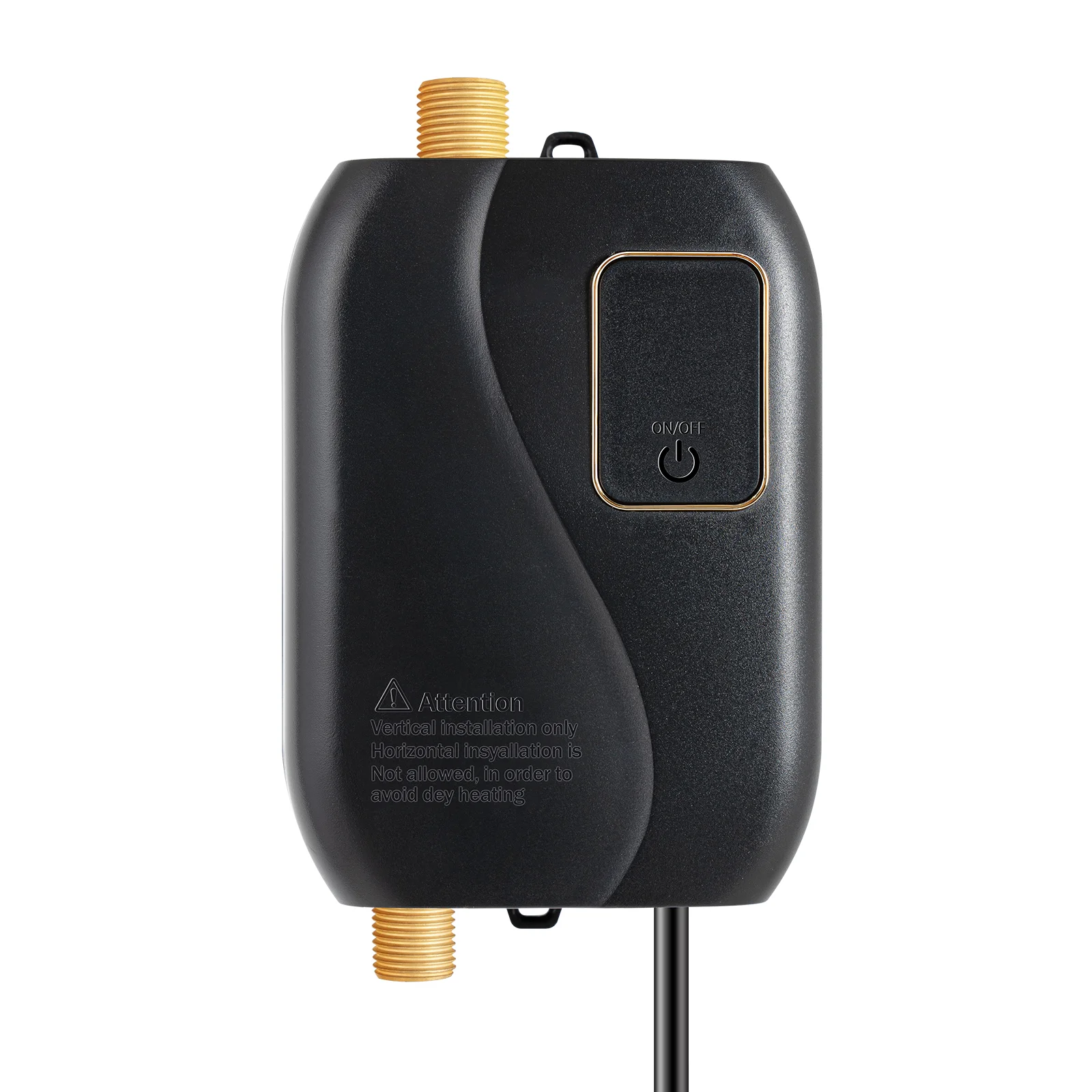 

Tankless Water Heater – 110V 3000W – Electric, On Demand Hot Water, Eco, Black