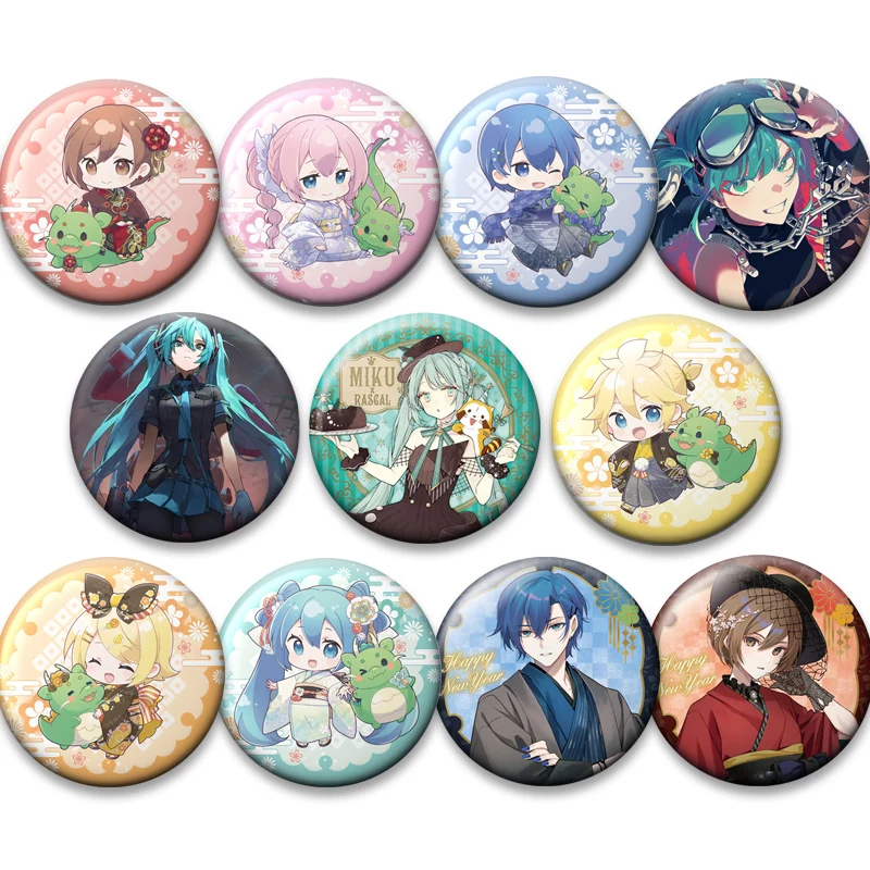 

Anime Project SEKA Pins Cute Cartoon Girl Miku Badge Handmade Tinplate Brooches Breastpin for Backpack Clothes Gifts Accessorys