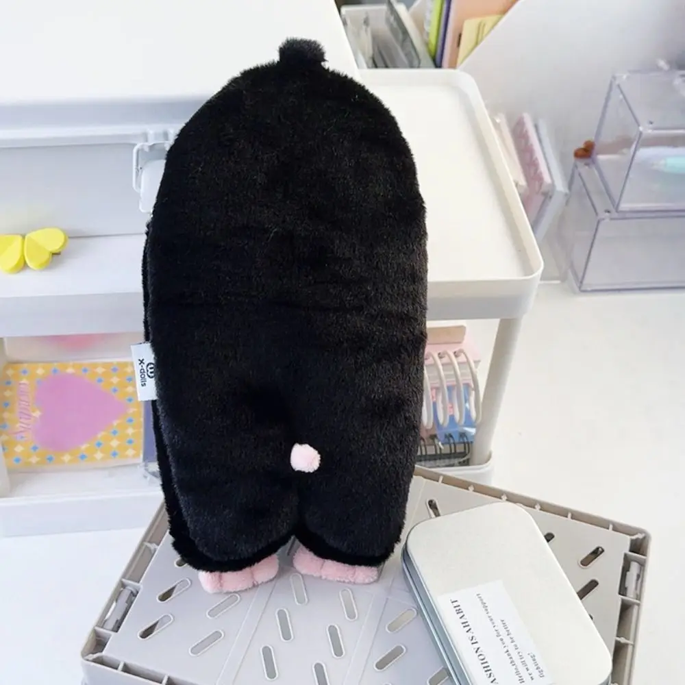 Durable 3D Mole Pencil Case Plush Cute Stationery Storage Bag Cartoon Large Capacity Stationery Case Middle School Student