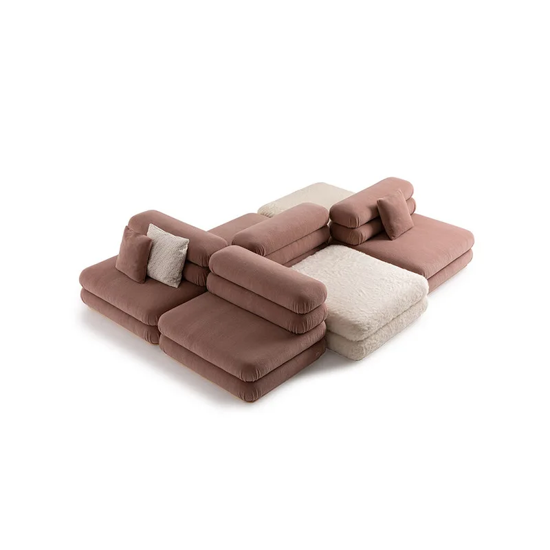 أريكة شقة كبيرة فيلا تركيبة مجانية وحدة أريكة اللون مطابقة نسيج صوف الضأن