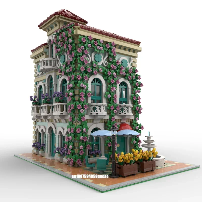 5466 Buah Laris Kota Penjualan Terlaris Street View Moc-212807 Modular Viii Model Puzzle Kustom Diy Ide Kreatif Mainan Anak Hadiah Ulang Tahun