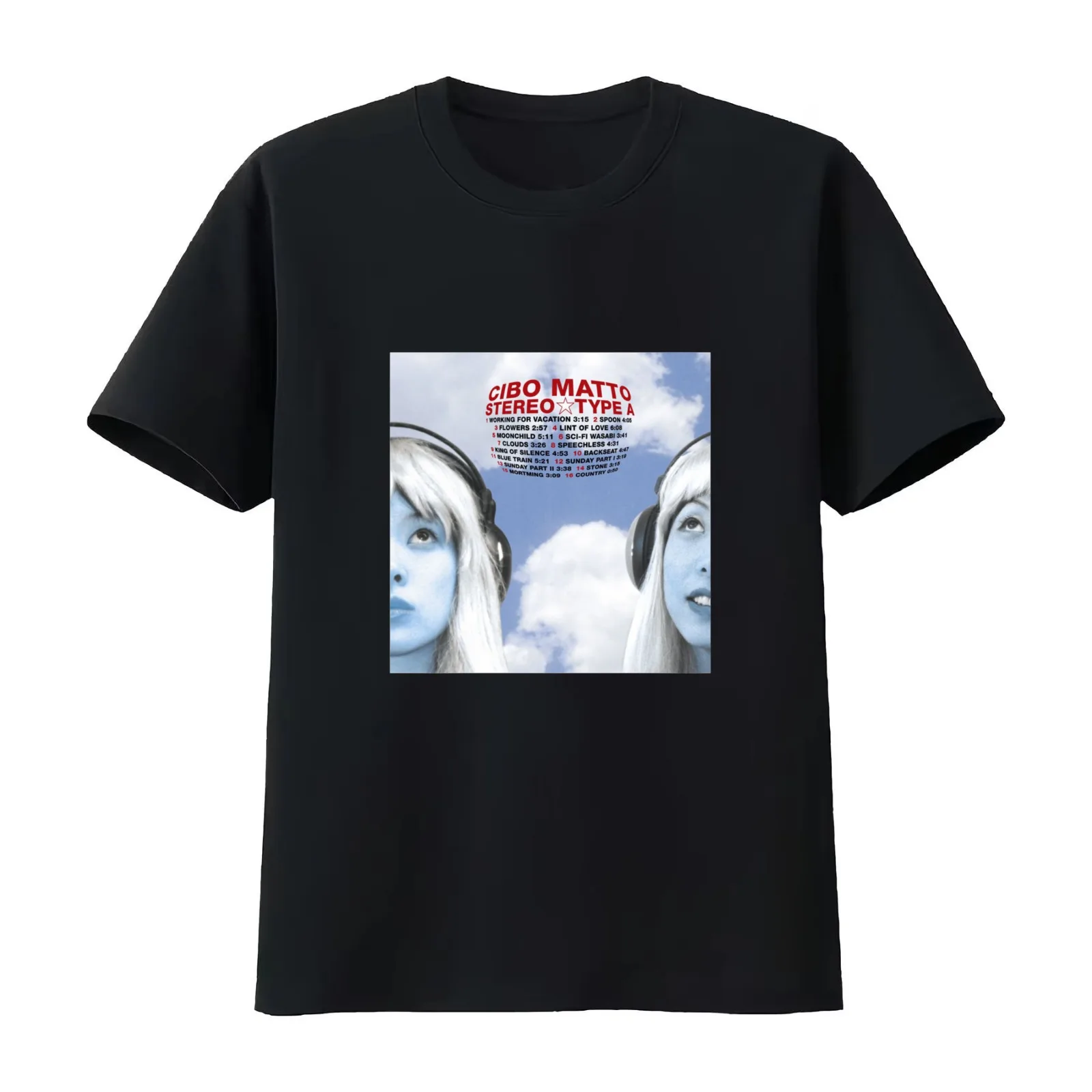Cibo Matto Stereo Type A T-Shirt Summer Casual Cotton Tee Oversized Streetwear Tops Vintage Graphic Print Unisex Men Women