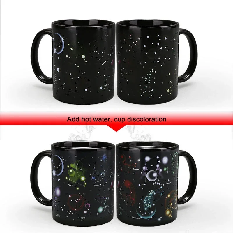 New 12 constellation color change mugs,porcelain mug Hand-painted Starry sky puer tea mug coffee cup Drinkware unique gift