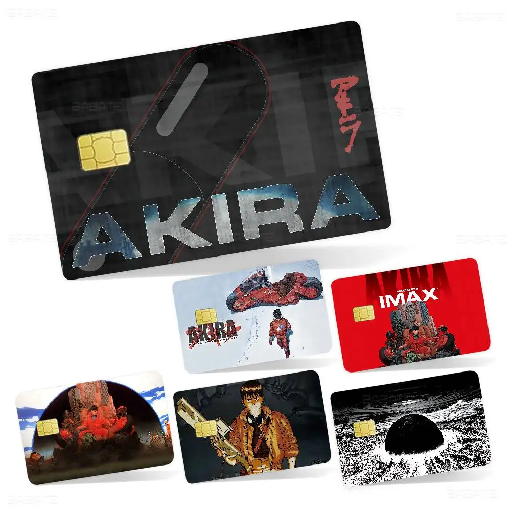 Japanese A-akira Anime Credit Card Skin Stickers For Bank Card Transportation Card Waterproof Sticker Anti-scratch Women Gift