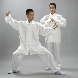 Taichapel-Uniforme traditionnel chinois imbibé de Wushu, vêtements à manches longues, costume de KungFu pour femmes et hommes, robe d'exercice de Kung Fu