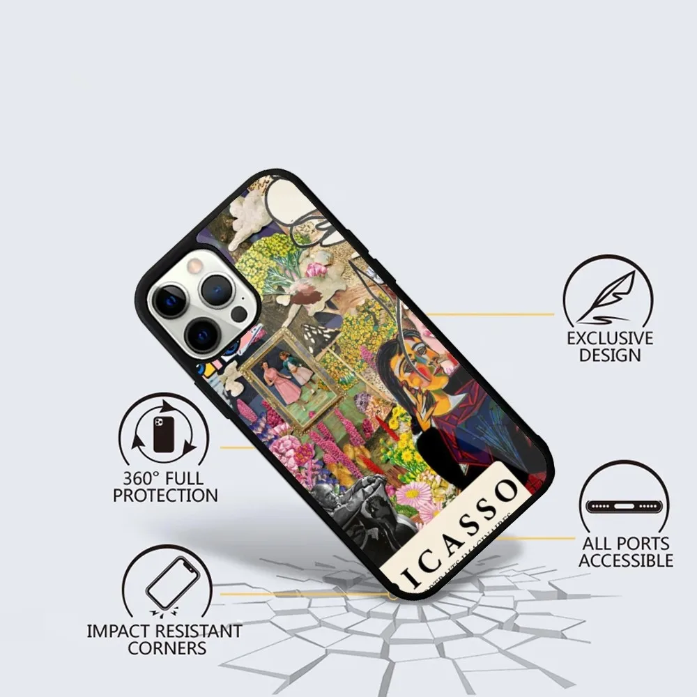 Picasso Abstract Art Painting Phone Case For iPhone 16,15,14,13,12,11,Plus,Pro,Max Mini Magsafe Magnetic Wireless Charging