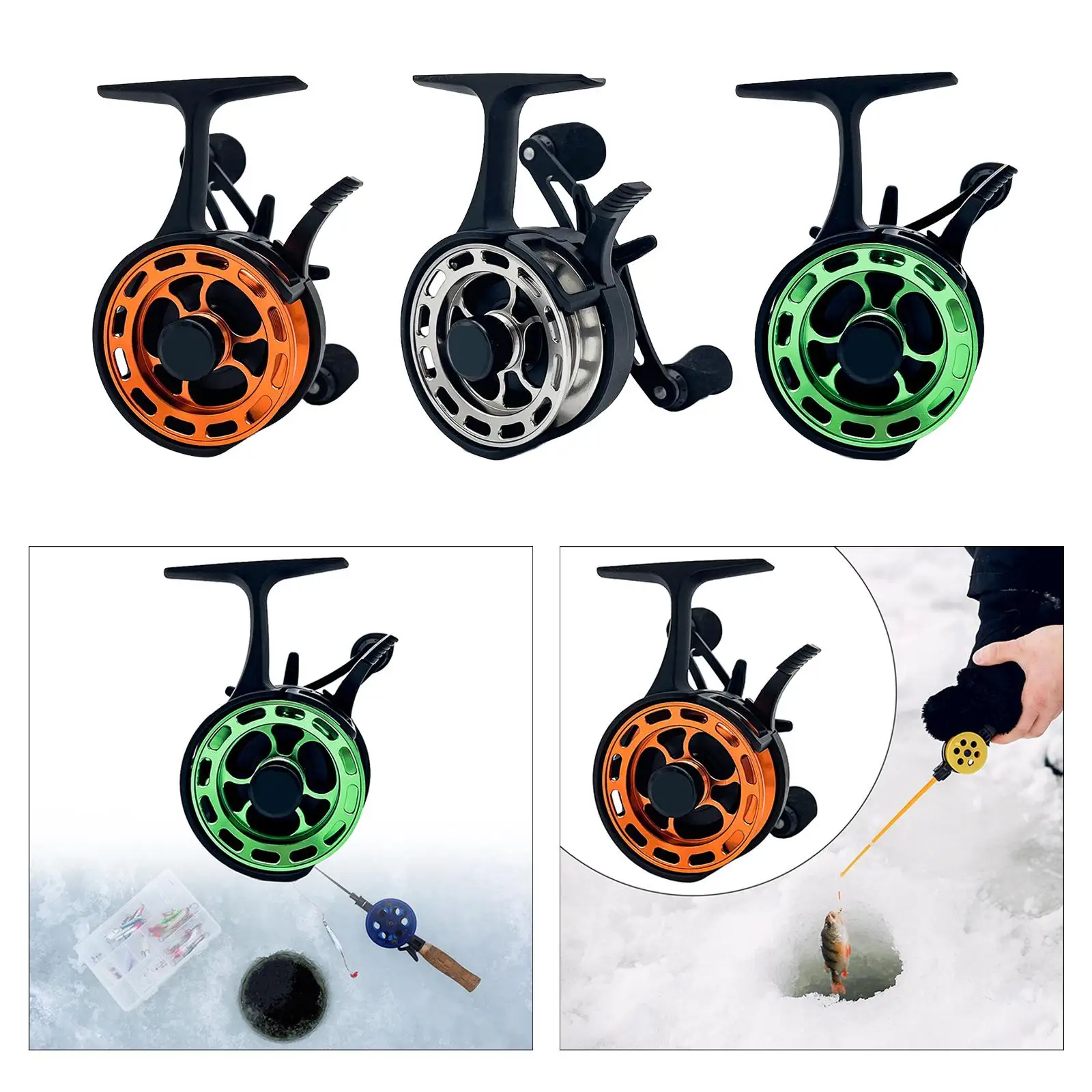 Wire Cup Ice Fishing Reel Line Wheel Portable Raft Fishing Wheel for Fish Tackle