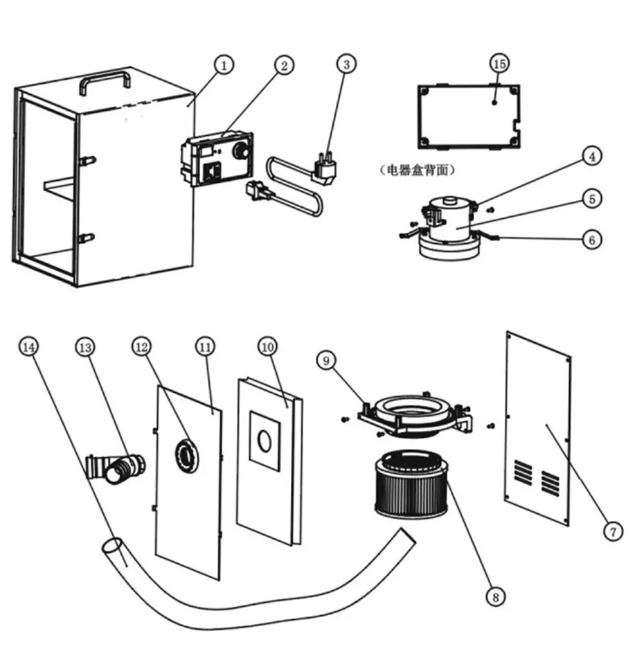 Dust Collector Extractor Vacuum Cleaner Dust-proof Case Sandblaster Dust Collector CNC Low-Noise Vacuum Cleaner For Laboratory