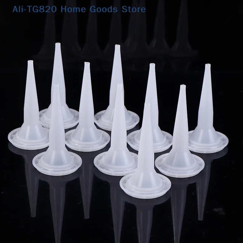 [TG820]10pcs Caulking Nozzle Structural Glue Nozzle Plastic Universal Caulking Nozzle Tip Mouth Tools