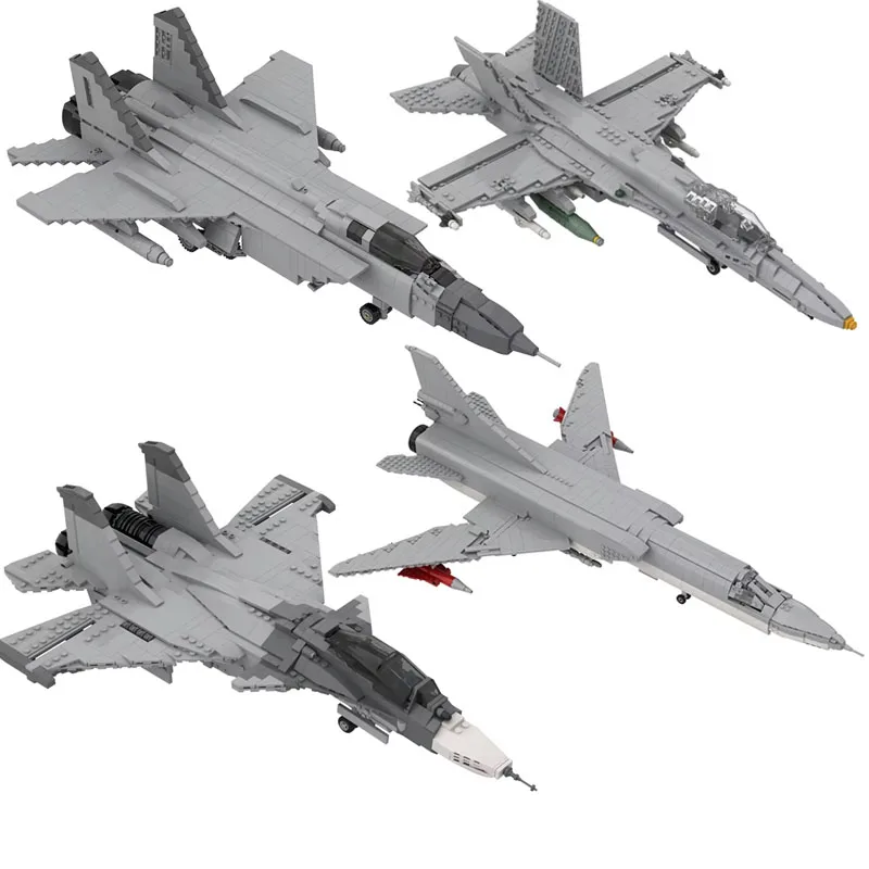 Mig31 Mig-31 Mig 31 Airplane Airecraft Model Jet Fighter MOCBuilding Blocks Bricks Display Creative Construction Birthday Gift