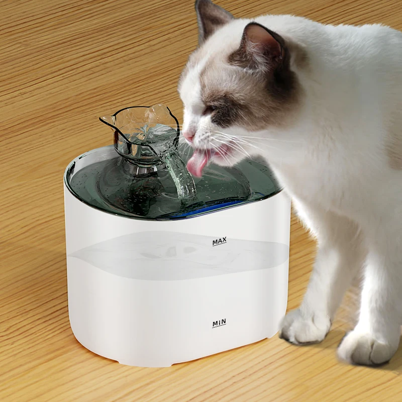 

2L Smart Pet Water Dispenser with Activated Carbon Filter USB Powered Automatic Cat Dog Drinker Motion Sensor Silent Water Bowl