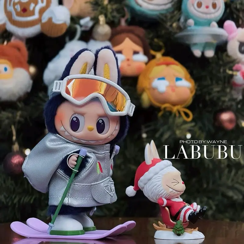 New Labubu Clothes Winter Ski Suit Cute Handsome Action Doll Kawaii Doll Pendant Toy Surprise Gift