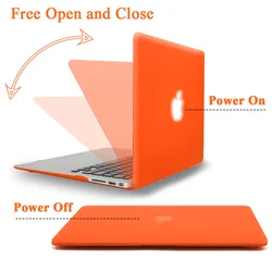 Case For Apple Macbook Air 11/13 /Pro 13/15/Macbook 12 inch Matte Hard Matte Orange Laptop Protective Shell Cover