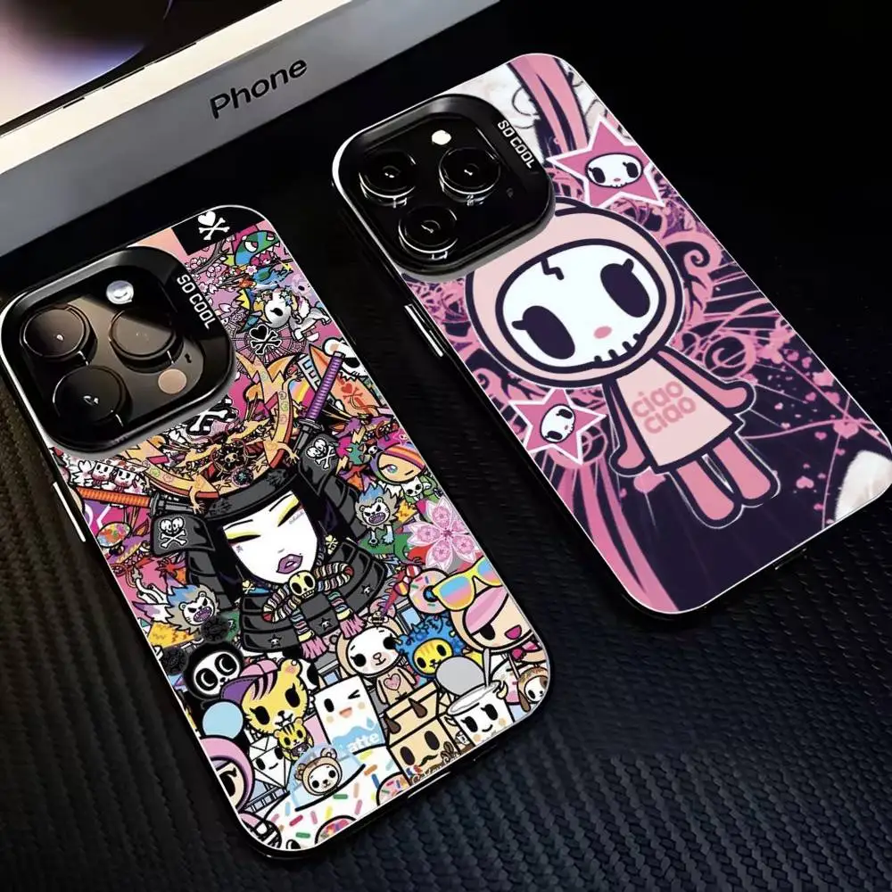 

Japan Cartoon T-Tokidokis Phone Case For iPhone17,16,15,14,13,12,11 Plus,Pro Max Black Matte Shockproof Cover