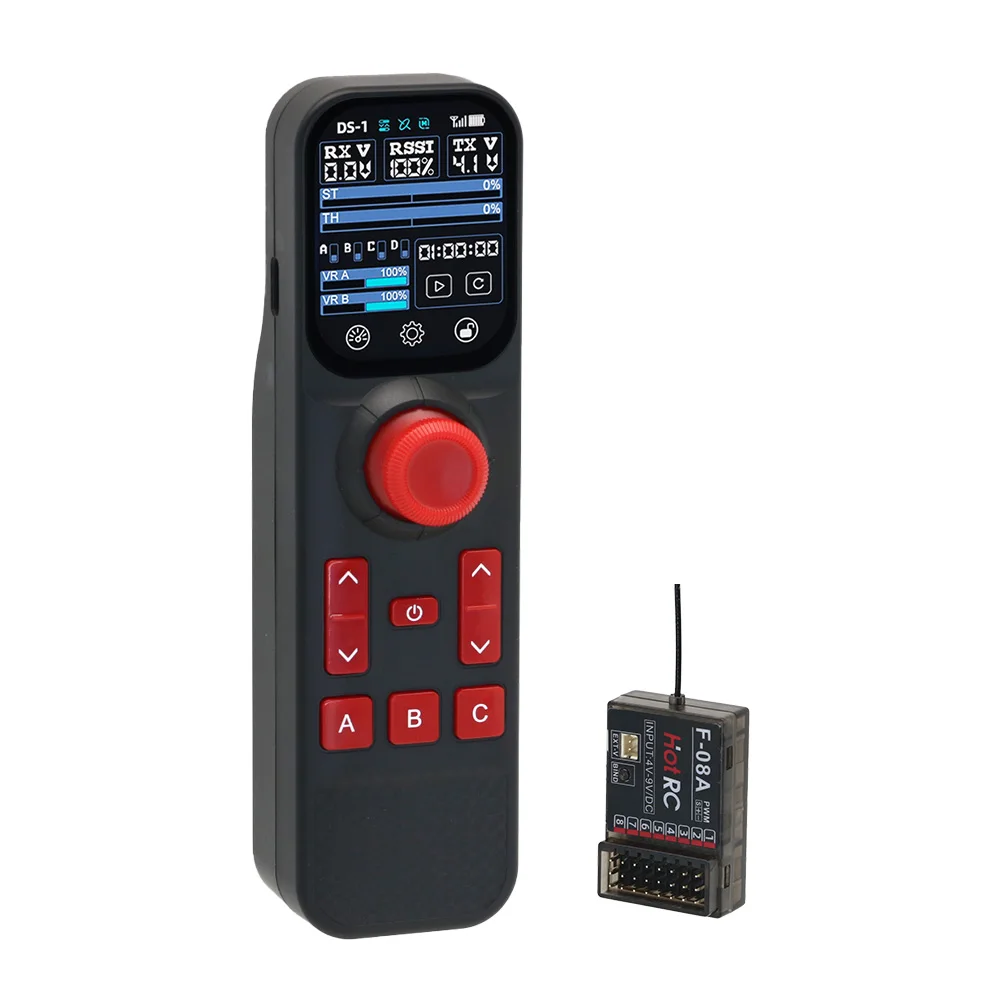 Hotrc DS-800 8CH 2.4GHz Transmitter Remote Control With F-08A Receiver for RC Car Boat