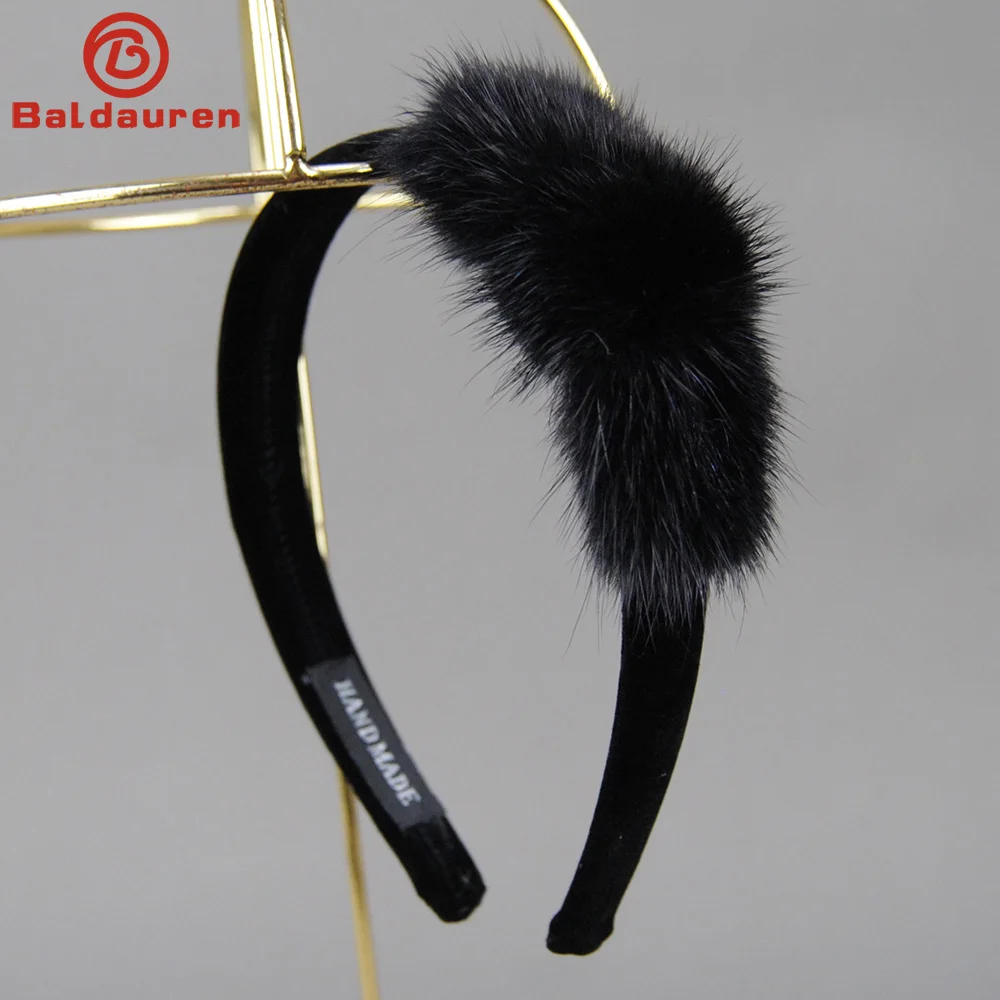 

Лидер продаж, женские роскошные зимние повязки на голову из 100% натурального меха норки, высокое качество, повязка для волос из натурального меха, женский модный обруч для волос, пушистый подарок