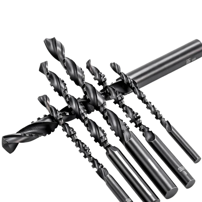 

New Upgraded 4-in-1 High Hardness Steel Tooth Serrated Drill Bit Woodworking Drilling Reaming Cutting Grooving Tool