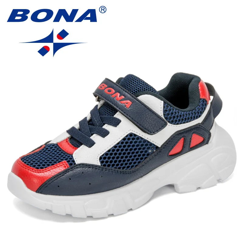 

BONA 2022 New Designers Fashion Children's Shoes Sneakers Mesh Boys Girls Walking Shoes Pretty Kids Casual Flats Footwear Comfy