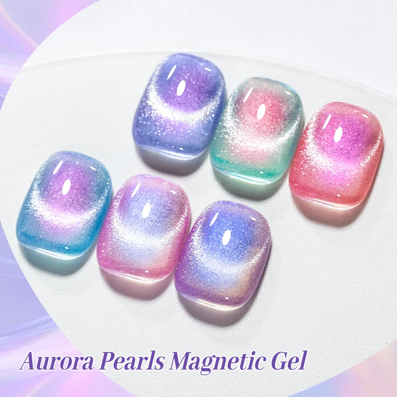 7ml Aurora Parels Kat Magnetische Gel Nagellak Parel Effect Semi-Transparante Magnetische UV LED Nail Art Vernis manicure Voor Nagels
