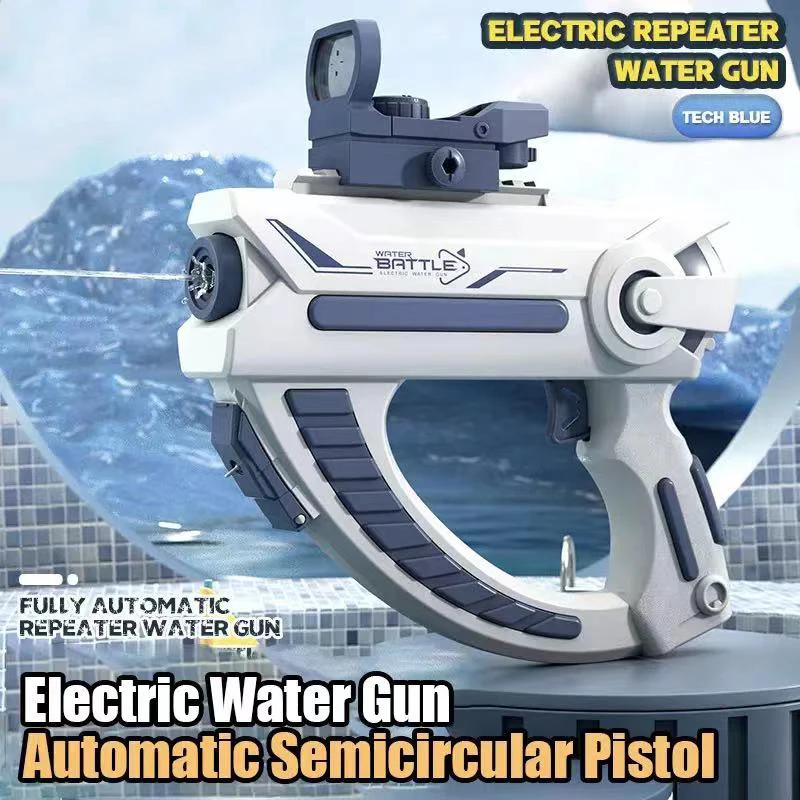 Pistolet à eau électrique d'été entièrement automatique, jouet aquatique de plage, divertissement en plein air, jeu de tir, cadeau pour enfants et adultes