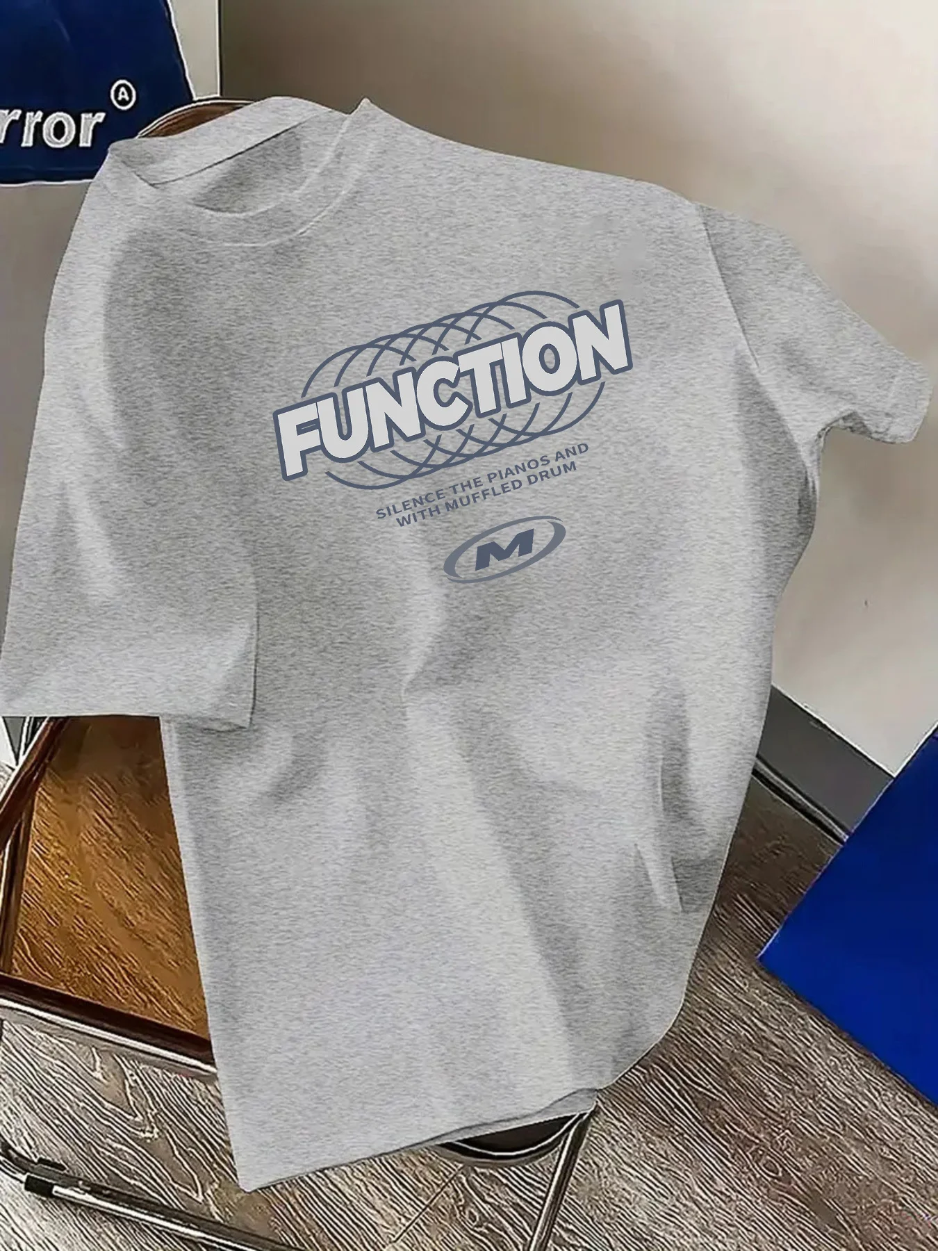 Plus size Men's 100% cotton short sleeve T-shirt simple English print crew neck short sleeve T-shirt, letter pattern trend