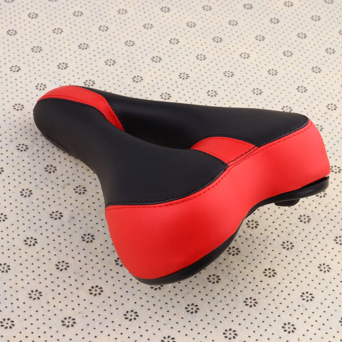 

Comfortable Thickened Bike Saddle Ergonomic Breathable Cushion for Most Bikes Easy to Install Black Red Cycling Accessory