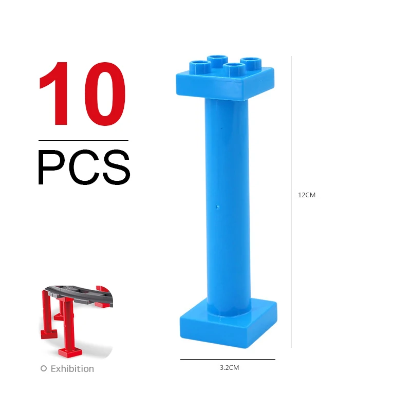 Accessoires voor treinspoor voor kinderen Grote bouwstenen DIY-spoorwegspeelgoed Grote blokken Compatibel Duploed STEM Educatief cadeau Peuters