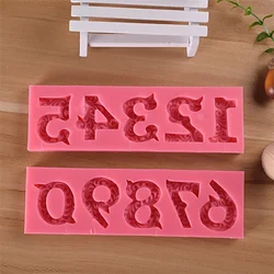 Alphabet Number 0-9 3d Silicone Mold Birthday Silicone Sugarcraft Mold Chocolate Fondant Candle Mold Cake Decoration