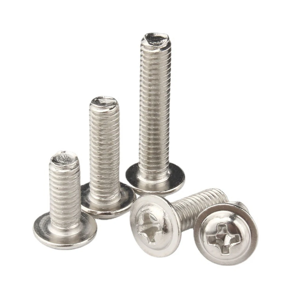 1pcs M4 Round Head Screw  Screws Pan Washer Stainless Steel Cross Screw M4 Round Head Cross Screw Bolt