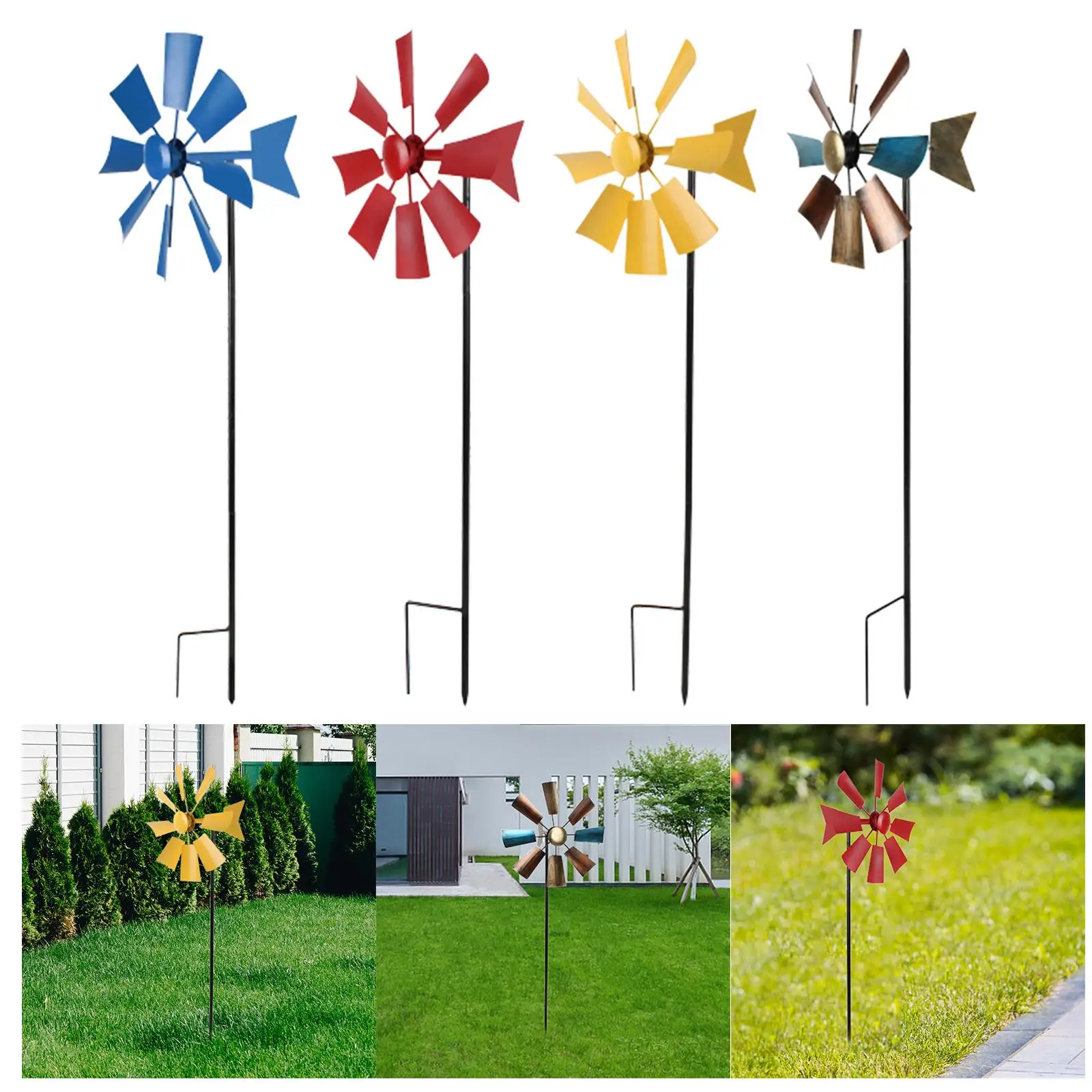 

Wind Catcher Wind Toys Wind Sculpture Metal Windmill for Patio Outdoor Lawn