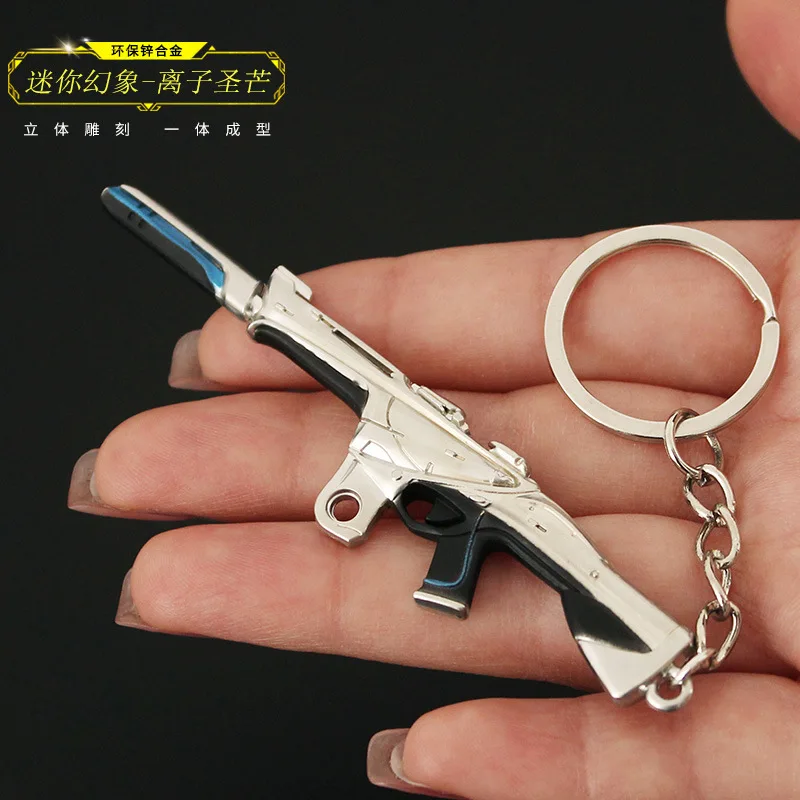 9cm Valorant Ion Phantom Alloy Model Keychain Game Peripheral Bag Pendant Collectible Desktop Ornament Fan Display Gifts Prop view 3