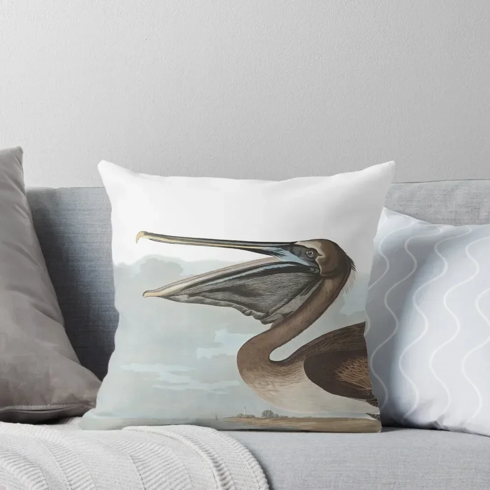 

Brown Pelican - John James Audubon Throw Pillow Christmas Pillow Throw Pillow Covers Sofa Cover