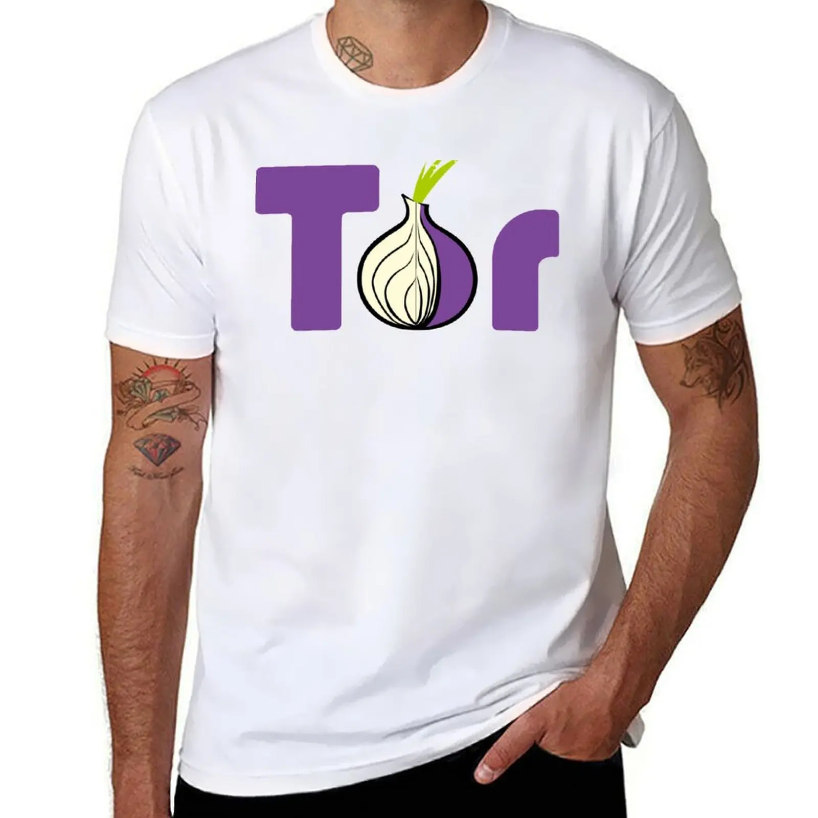 

Tor Browser Logo T-Shirt cotton tshirt 100% t shirts for man cotton funny funny t shirts cotton T-shirt