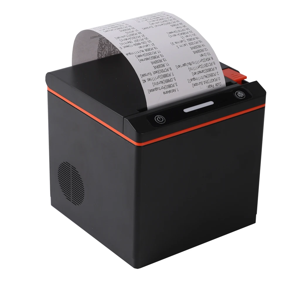 ATV&UTVHSPOS New OEM 80MM Thermal Receipt POS Printer 300mm/s Fast Speed Desktop Printer USB LAN for Stores